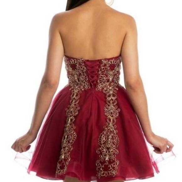 Sweetheart Neck A-Line Shape Prom Dress JT837 - Picture 2 of 7